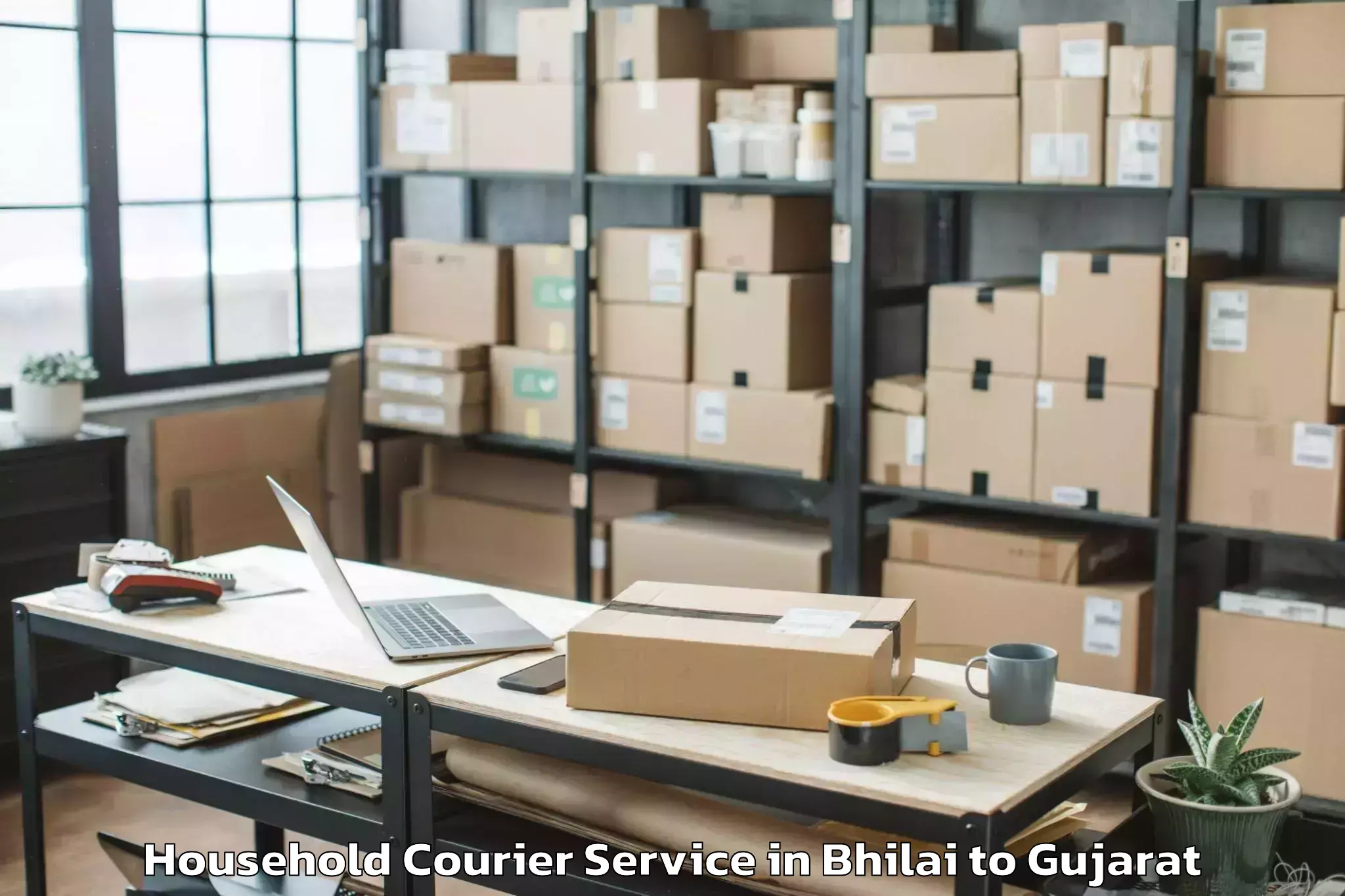 Hassle-Free Bhilai to Vadodara Airport Bdq Household Courier